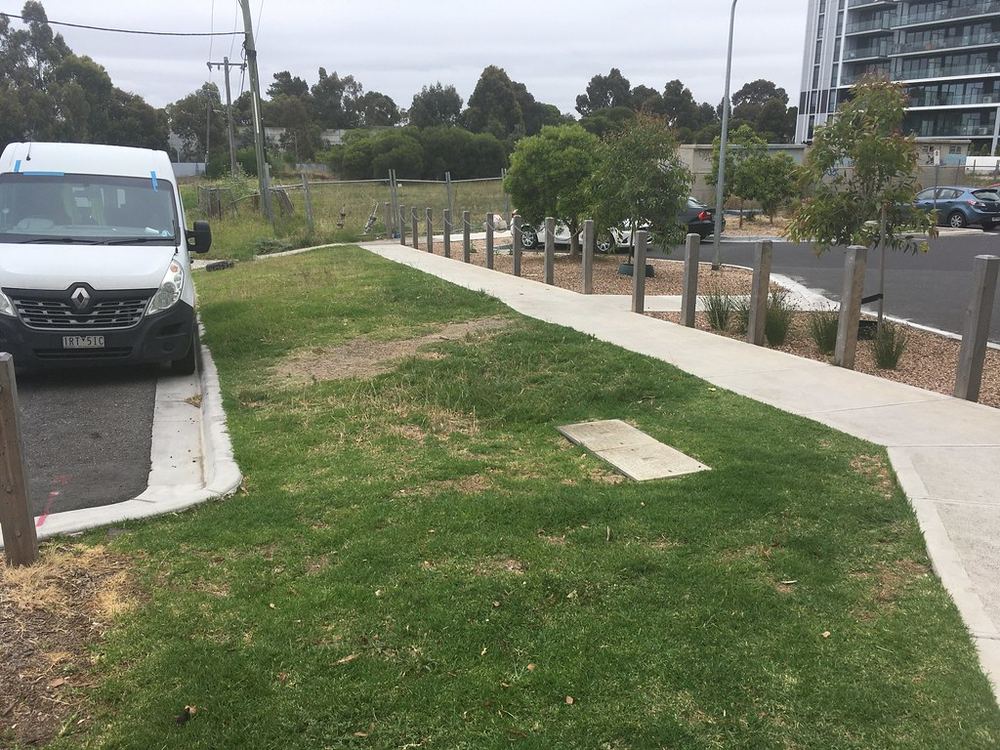 New concrete footpath