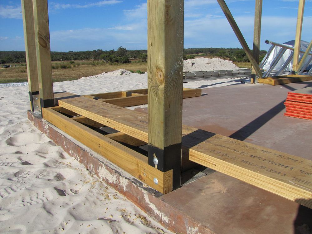 Concrete slab poured for a new home build